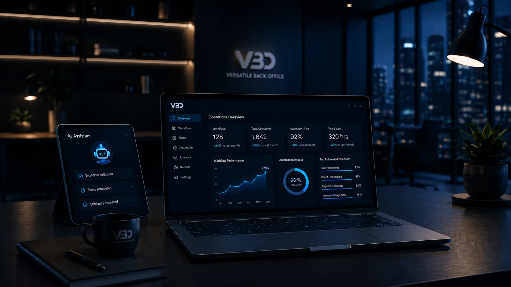 AI assistant for automated business operations by VBO outsourcing services 2026